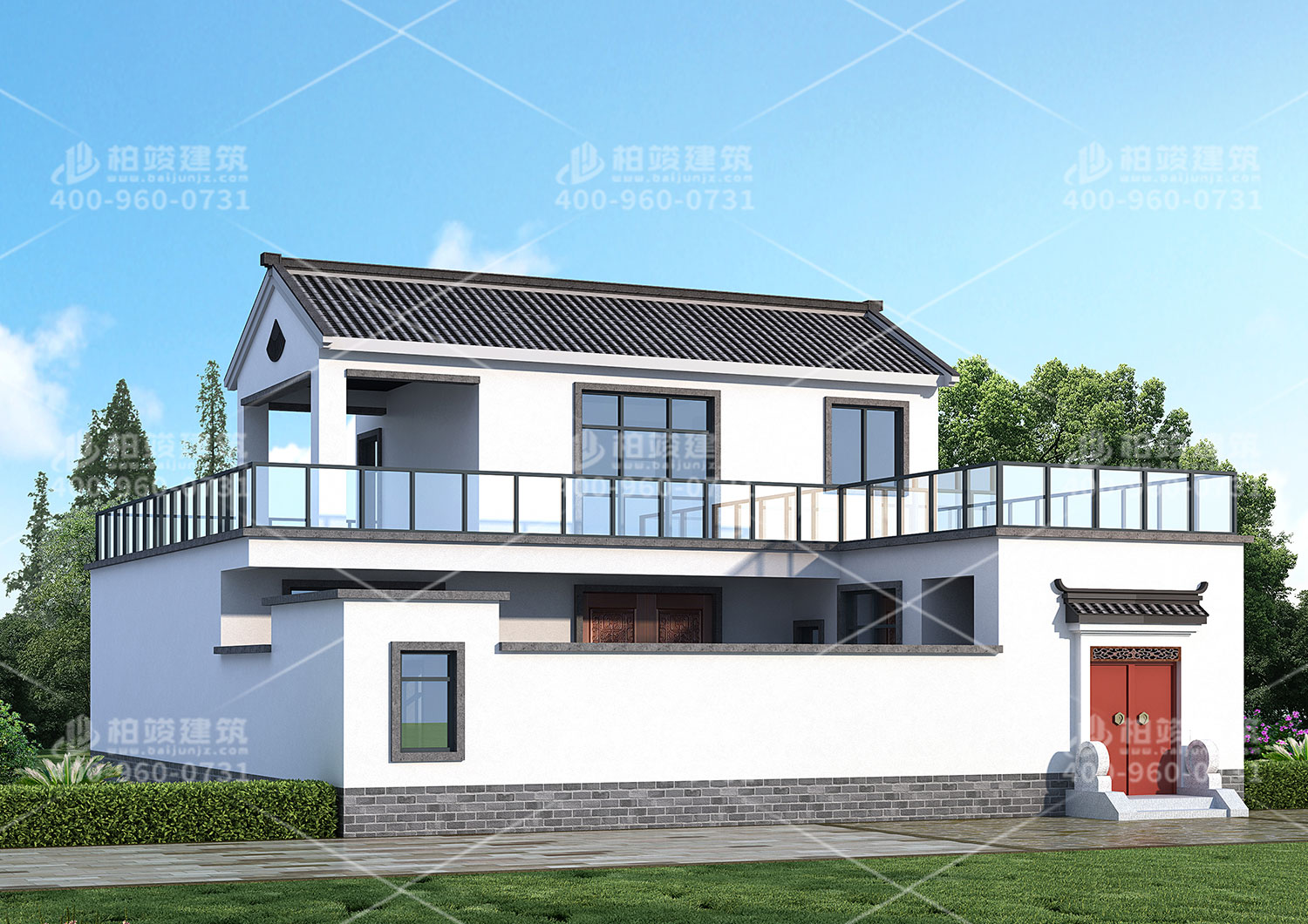 二层房屋设计图，中式风格设计